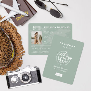 Paspoort voor Love Travel Theme Vrijgezellenfeest Kaart