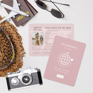 Paspoort voor Love Travel Theme Vrijgezellenfeest Kaart