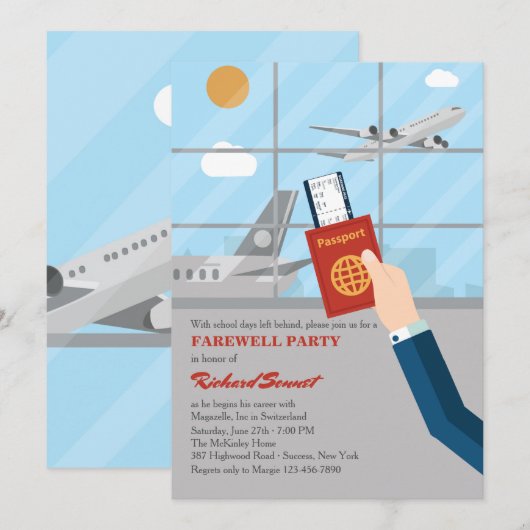 Paspoort voor partijuitnodiging voor handvuurwapen kaart (Voorkant / Achterkant)