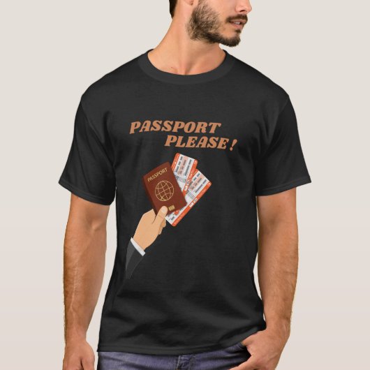Paspoort Wanderlust Reizen T-shirt (Voorkant)