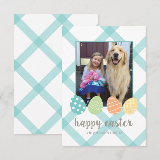 Paspoortblauwe kaart voor eitjes (Voorkant / Achterkant)