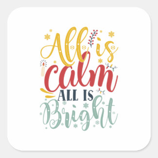 Paspoortcadeau | Alles is kalm en alles is helder Vierkante Sticker