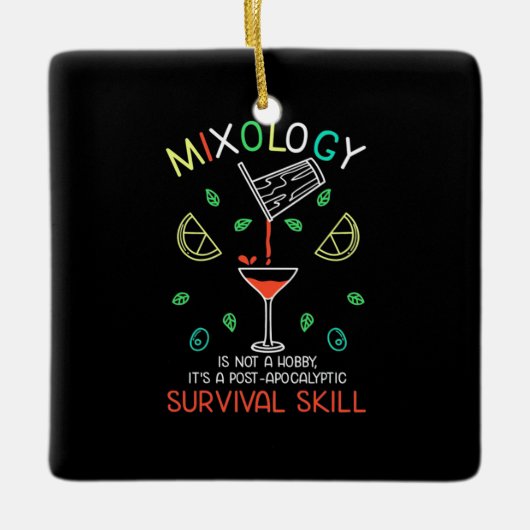 Paspoortcadeau | Bartender Mixoloog Keramisch Ornament (Voorkant)