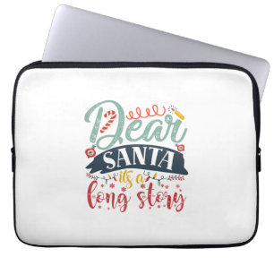 Paspoortcadeau Beste kerstman Het is een lang ve Laptop Sleeve