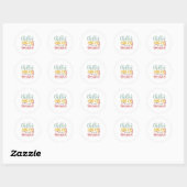Paspoortcadeau | Chillin met mijn neushoorns Ronde Sticker (Vel)