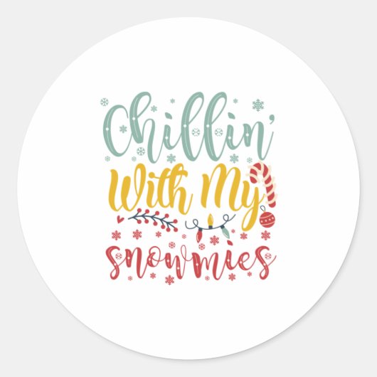 Paspoortcadeau | Chillin met mijn neushoorns Ronde Sticker (Voorkant)