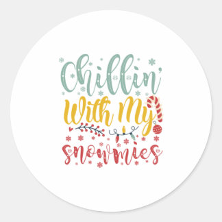 Paspoortcadeau | Chillin met mijn neushoorns Ronde Sticker