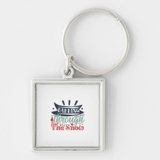 Paspoortcadeau | Dabbing through the Snow Sleutelhanger (Voorkant)