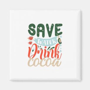 Paspoortcadeau Drink van water op cacao Magneet