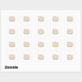Paspoortcadeau | Festive AF Cool Sassy Vierkante Sticker (Vel)