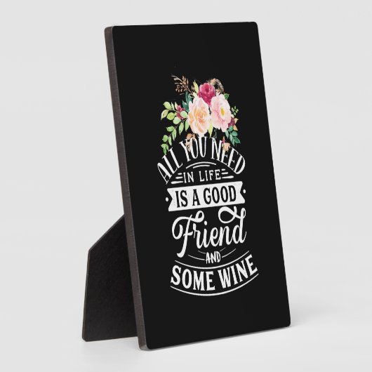 Paspoortcadeau | Goede vriend en wijn Fotoplaat (Zijkant)