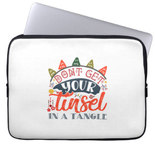 Paspoortcadeau Haal uw Tinsel niet in een hoek Laptop Sleeve