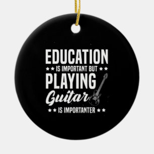 Paspoortcadeau   Het afspelen van gitaar is belang Keramisch Ornament