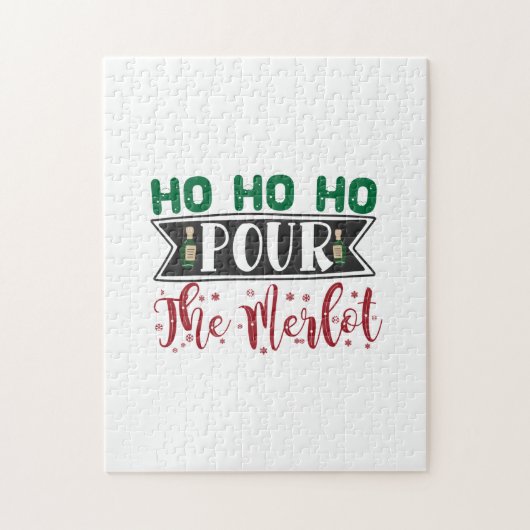 Paspoortcadeau | Ho Ho Pour de Merlot Legpuzzel (Verticaal)