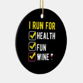Paspoortcadeau | Ik ren voor gezonde vlinnen Keramisch Ornament (Rechts)