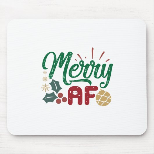 Paspoortcadeau | Merry AF Cool Sassy Muismat (Voorkant)