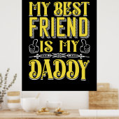 Paspoortcadeau | Mijn beste vriend is mijn vader Poster (Keuken)