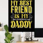 Paspoortcadeau | Mijn beste vriend is mijn vader Poster (Thuiskantoor)