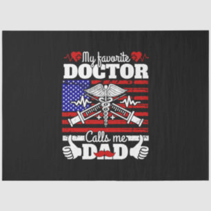 Paspoortcadeau Mijn favoriete dokter noemt me pa Tissuepapier