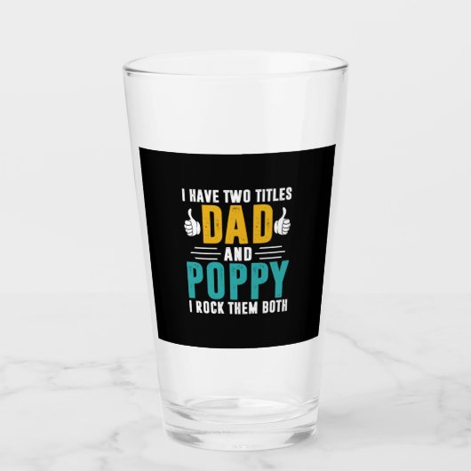 Paspoortcadeau | Papa en papaver die ik heb gegete Glas (Voorkant)