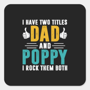 Paspoortcadeau Papa en papaver die ik heb gegete Vierkante Sticker
