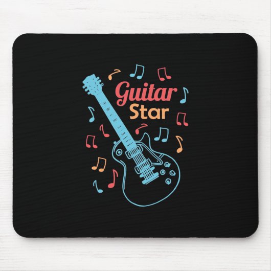 Paspoortcadeau | Proud Guitarist Star Muismat (Voorkant)