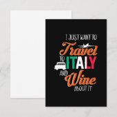 Paspoortcadeau | Reizen naar Italië en wijnen erov RSVP Kaartje (Voorkant / Achterkant)