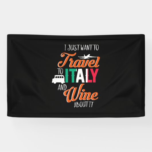 Paspoortcadeau | Reizen naar Italië en wijnen erov Spandoek (Horizontaal)