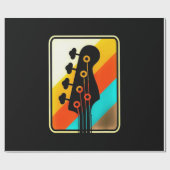 Paspoortcadeau | Retro  gitaarspeler Cadeaupapier (Vlak)