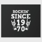 Paspoortcadeau | Rockin sinds 1970 Cadeaupapier (Vlak)