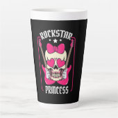 Paspoortcadeau | Rockstar Princess Skull Latte Mok (Voorkant)