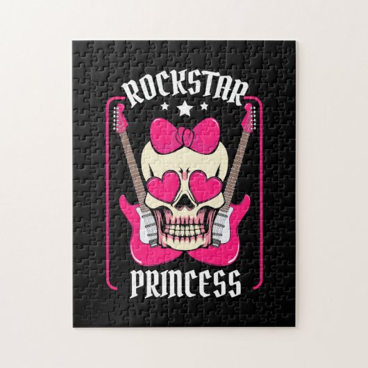 Paspoortcadeau | Rockstar Princess Skull Legpuzzel (Verticaal)