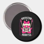 Paspoortcadeau | Rockstar Princess Skull Magneet (Voorkant / Achterkant)