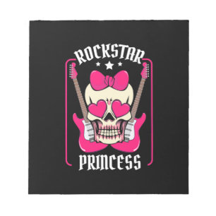 Paspoortcadeau Rockstar Princess Skull Notitieblok