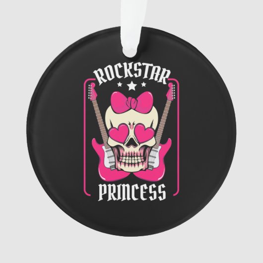 Paspoortcadeau | Rockstar Princess Skull Ornament (voorkant)