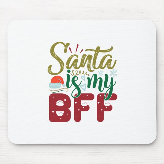 Paspoortcadeau | Santa is mijn BFF Muismat (Voorkant)