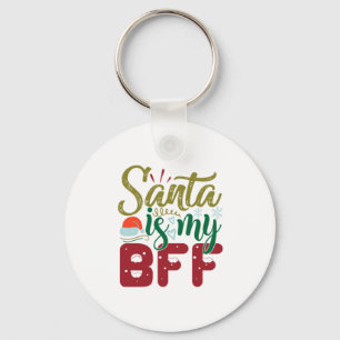 Paspoortcadeau Santa is mijn BFF Sleutelhanger
