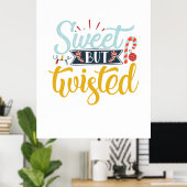 Paspoortcadeau | Zoet maar twisted Poster (Thuiskantoor)