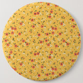 Paspoortflora en harde schijven ronde button 6,0 cm (Voorkant)