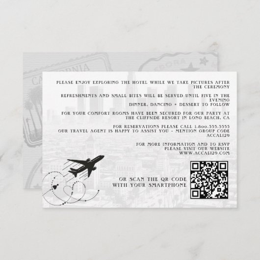 Paspoortgegevens Californië Informatiekaartje (Voorkant / Achterkant)