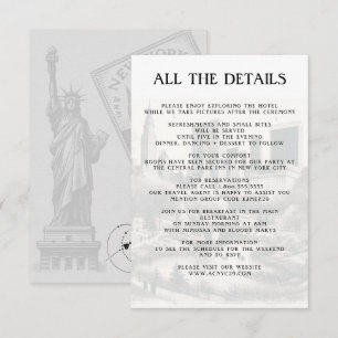 Paspoortgegevens New York City Informatiekaartje