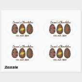 Paspoortgepersonaliseerde Sticker chocolade-eieren (Vel)