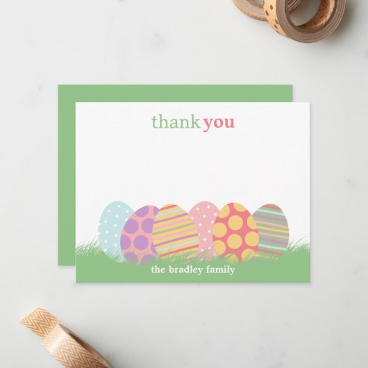 Paspoortje voor eBay Paaseieren Hartelijk dank, ka Notitiekaartje (Voorkant / Achterkant in situ)