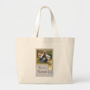 Paspoortje voor kippen grote tote bag