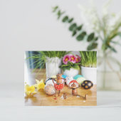 Paspoortjes met paaseieren Pasvormig Briefkaart (Staand voorkant)