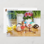 Paspoortjes met paaseieren Pasvormig Briefkaart (Voorkant / Achterkant)