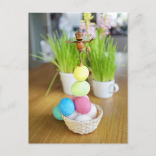 Paspoortjes met paaseieren Pasvormig Briefkaart