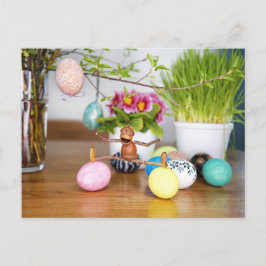 Paspoortjes met paaseieren Pasvormig Briefkaart