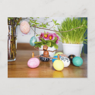 Paspoortjes met paaseieren Pasvormig Briefkaart