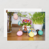 Paspoortjes met paaseieren Pasvormig Briefkaart (Voorkant / Achterkant)